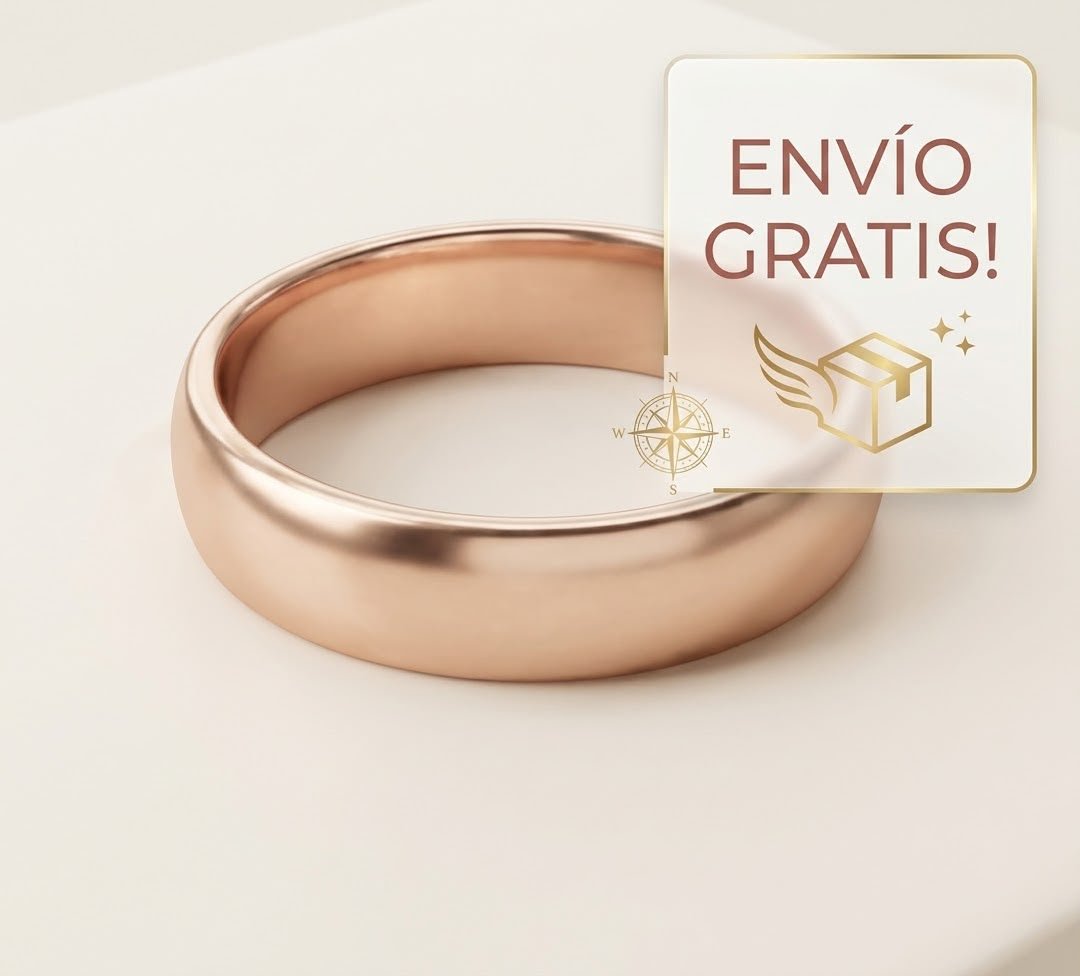 Anillo de cobre puro macizo