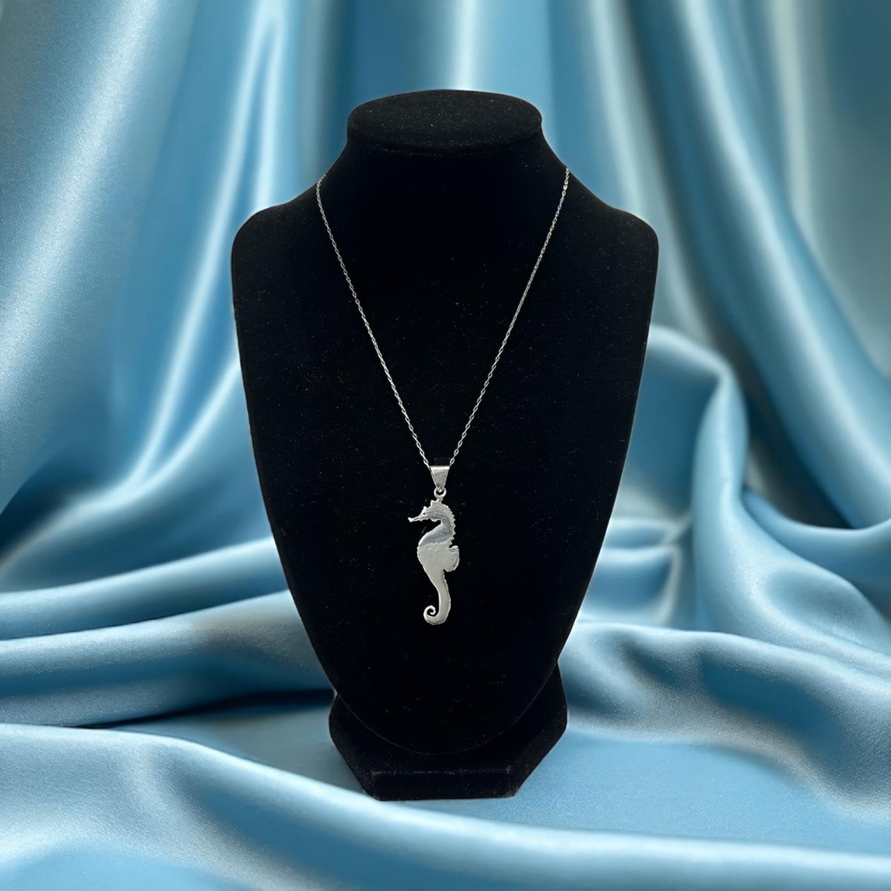 Colgante Caballito De Mar Plata 950 Cadena 980