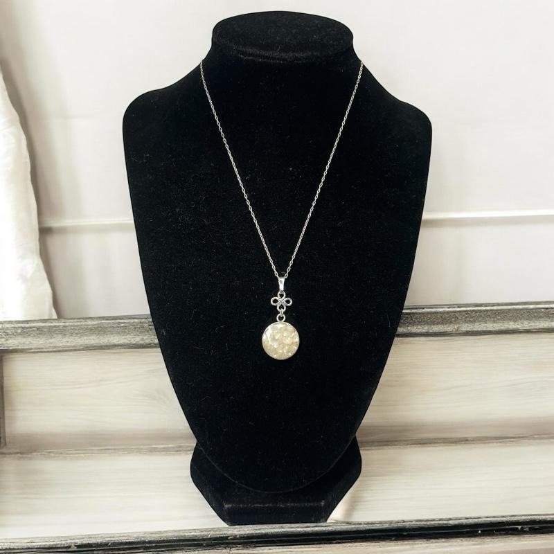 Colgante Y Trozos De Perlas De Río Y Cadena Plata 980